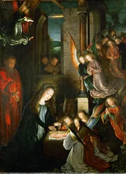 Sainte Nuit (peinture sur bois de chêne)