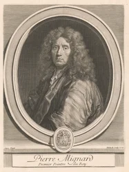 Pierre Mignard, du livre Les hommes illustres qui ont paru en France pendant ce siècle, vol. II, de Charles Perrault (Hommes illustres qui ont paru en France pendant ce siècle, vol. II)