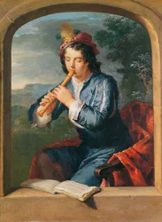 Jeune homme jouant de la flûte