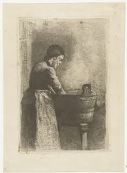 Femme près d