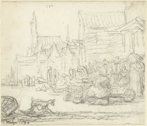 Scène de marché