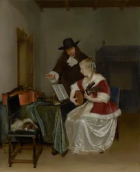 La leçon de musique, vers 1668 (huile sur toile)