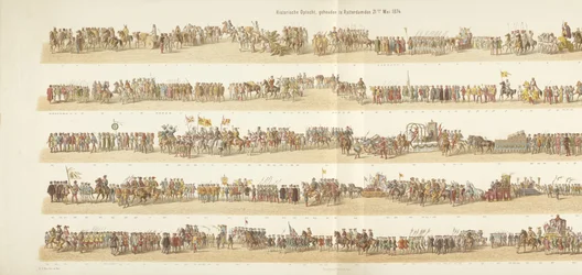 Défilé historique tenu à Rotterdam le 21 mai 1874
