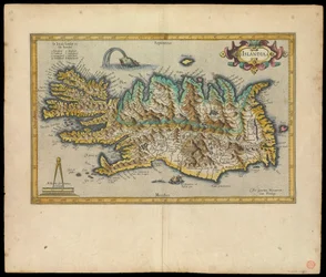 Islandia, par Gerardus Mercator avec privilège, vers 1595