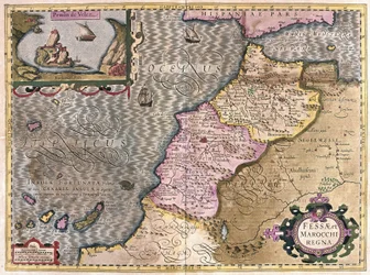 Afrique du Nord-Ouest avec les Canaries (gravure)