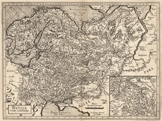Russia cum Confinijs. Carte de la Russie, 1587