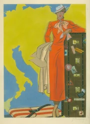 Mode féminine 1932 / Robe de voyage