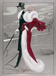 Mode, robe de bal vers 1930