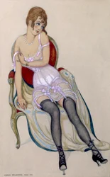 Dame en sous-vêtements