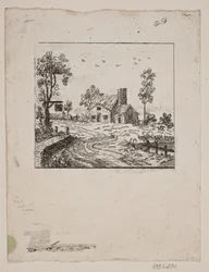 Paysage avec auberge