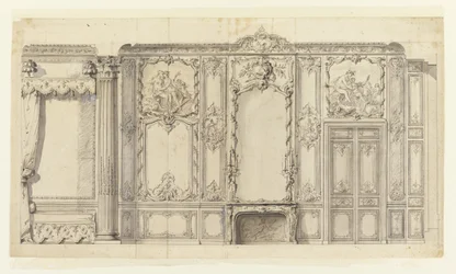 Élévation murale de la chambre du Prince de Rohan, Hôtel de Soubise, Paris