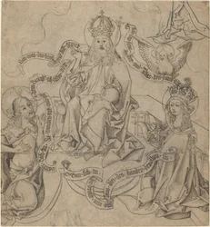 Christ et Marie intercédant auprès de Dieu le Père