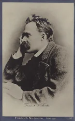 Friedrich Nietzche (1844-1900), philosophe et écrivain allemand (photo n/b)