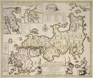 Carte du Royaume du Japon divisé en soixante-huit provinces, Cartes séparées de Kamschatka et Niphon