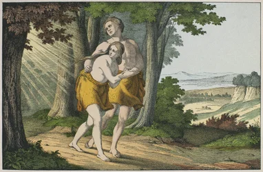 Adam et Ève chassés du paradis, illustration de L