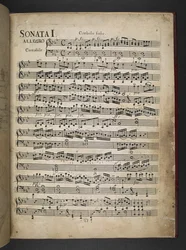 Sonate I, partition musicale, de 