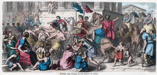 Histoire ancienne. Rome. Procession au cirque ... (gravure)