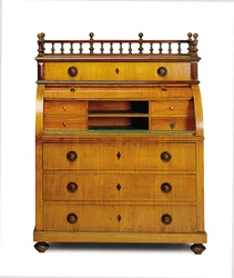 Secrétaire-commode Biedermeier, deuxième quart du XIXe siècle