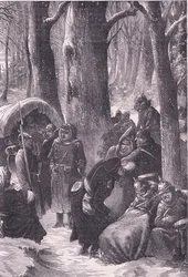 Bivouac dans la neige, Histoire de la guerre entre la France et l