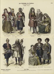 Costumes caucasiens, XIXe siècle