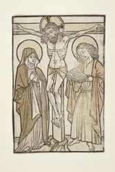 Christ en croix entre Marie et Saint Jean, 1460-70