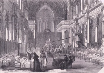 Église à Paris convertie en hôpital, Histoire de la guerre entre la France et l