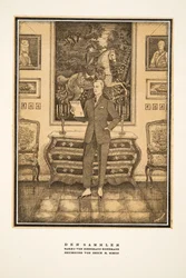 Der Sammler, publicité pour la mode masculine par Hermann Hoffmann, tirée de Styl, publié en 1922 (impression sur pochoir).