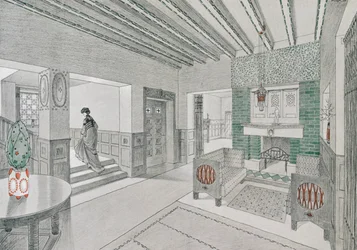 Conception pour un hall de vie par Valentin Mink, 1906