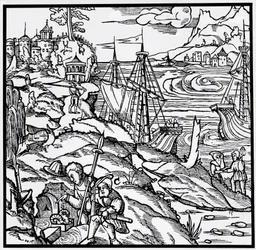 Gravure de De re metallica, par Georg Pawer ou Georgius Agricola (1494-1555)