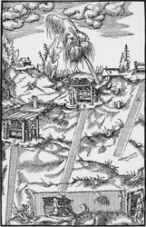 Gravure de De re metallica par Georgius Agricola