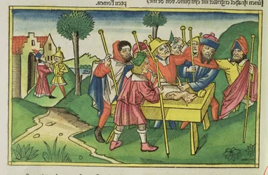 Exode 12 La Première Pâque, de la Bible de Nuremberg (Biblia Sacra Germanaica)