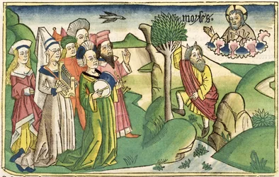 Exode 15:1-19 Le Chant de Moïse, de la Bible de Nuremberg (Biblia Sacra Germanaica)