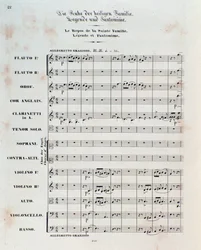 Première page de la partition pour L