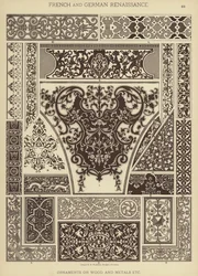 Renaissance française et allemande, Ornements sur bois et métaux