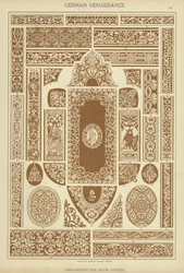 Renaissance allemande, ornements pour couvertures de livres