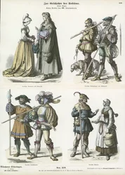 Costumes allemands, début 16ème siècle