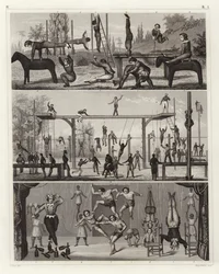 Gymnastique et acrobaties (gravure)