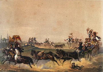 Procession de mariage hongrois, vers 1855