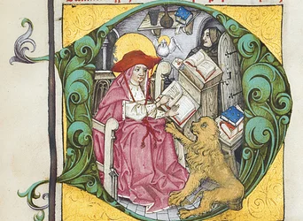 Initiale D des lettres et traités de Saint Jérôme, édité par Adrianus Brielis