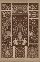 Renaissance italienne, Mosaïque de bois