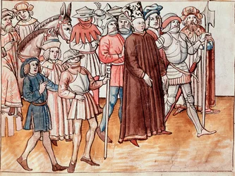 Jan Hus est capturé et condamné au bûcher (Miniature)