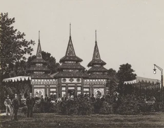 Pavillon de porcelaine japonais (lithographie)