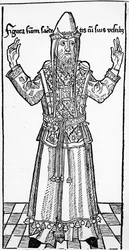 Grand Prêtre juif, du Liber Chronicarum par Hartmann Schedel, publié à Nuremberg, 1493