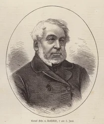 Lionel de Rothschild, banquier, politicien et philanthrope britannique (gravure)