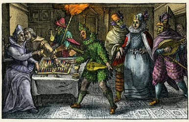 Les masques visitant toutes les demeures apportent les festivités rituelles du carnaval dans chaque maison