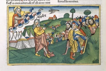 Nombres 1:1-20 Préparation pour le voyage depuis le mont Sinaï, de la Bible de Nuremberg (Biblia Sacra Germanaica)
