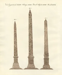Obélisques et Égyptiens