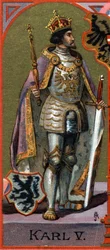 Portrait de Charles V. Chromolithographie