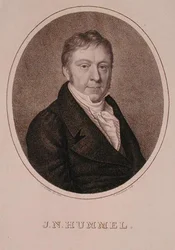 Portrait de Johann Nepomuk Hummel, gravé par F. Fleischmann