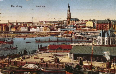 Carte postale de Hambourg, vers 1910